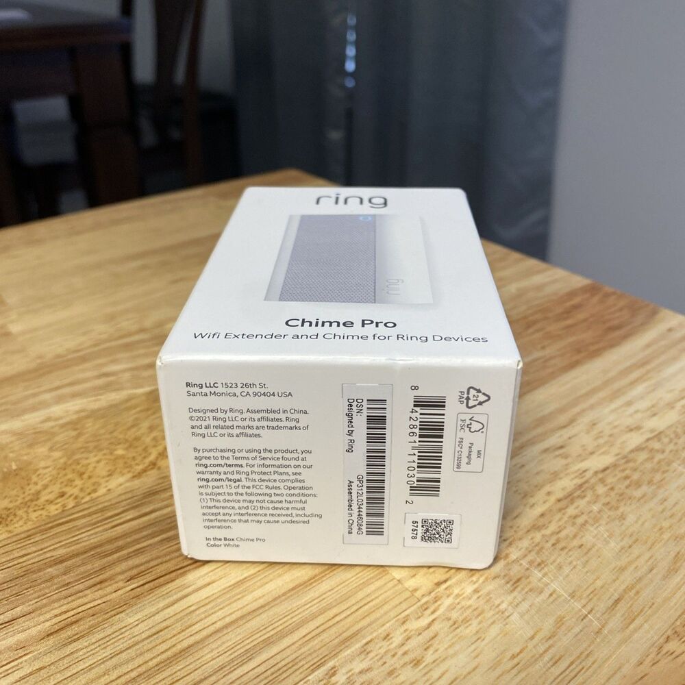 Ring Chime Pro Wifi Extender,Nightlight & Chime for Ring Devices White Brand New - Picture 6 of 8